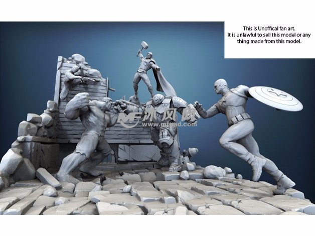 复仇者模型效果图