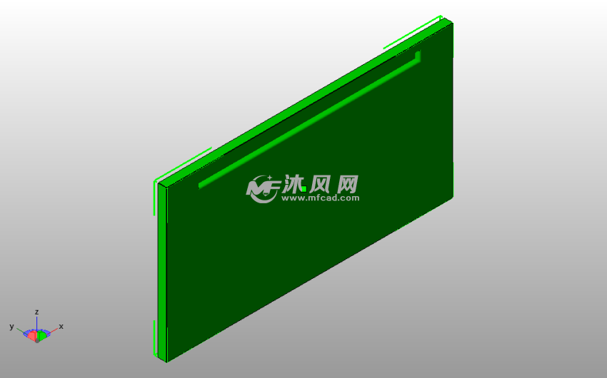 名片夹盖斜视图