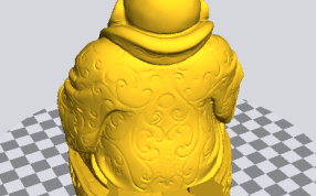 弥勒佛背面衣服花纹