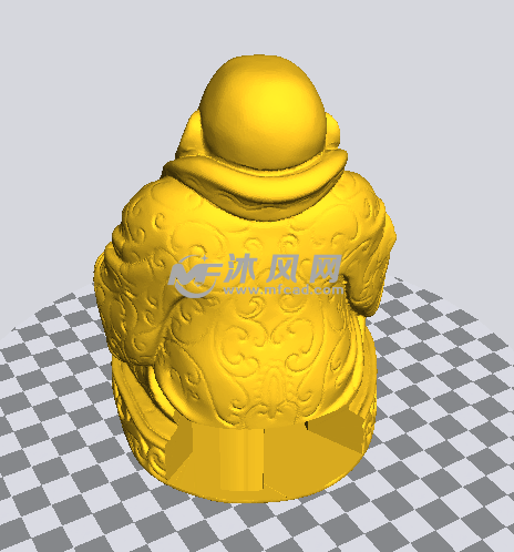 弥勒佛背面衣服花纹