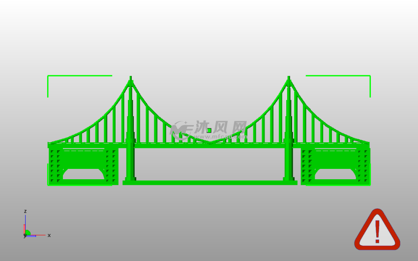 拱形桥梁主视图