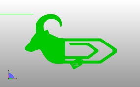 小山羊书签俯视图