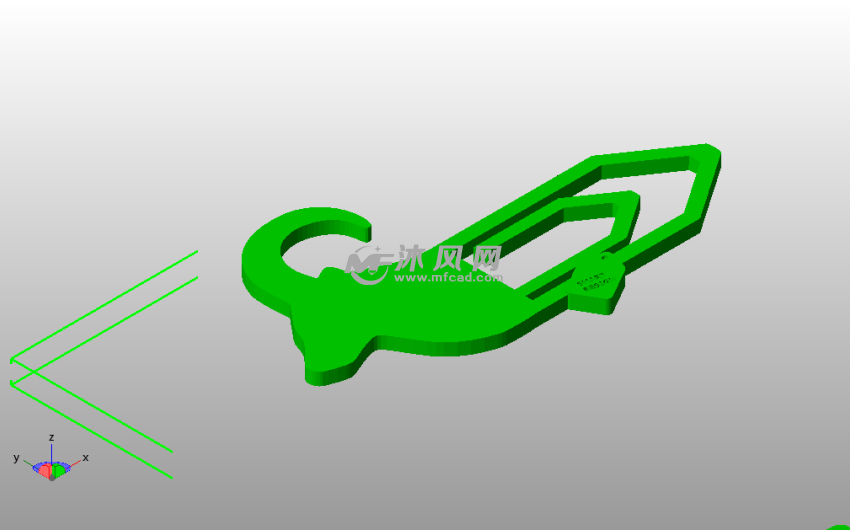 小山羊书签斜视图