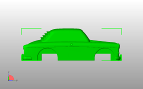 沃尔沃车身壳体侧视图