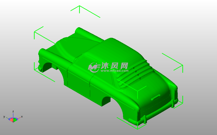 沃尔沃车身壳体斜视图