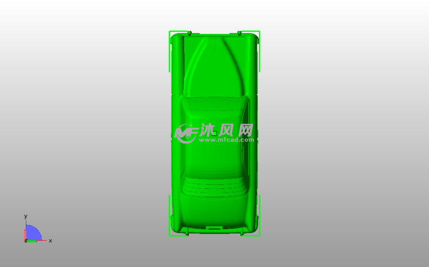 沃尔沃车身壳体俯视图