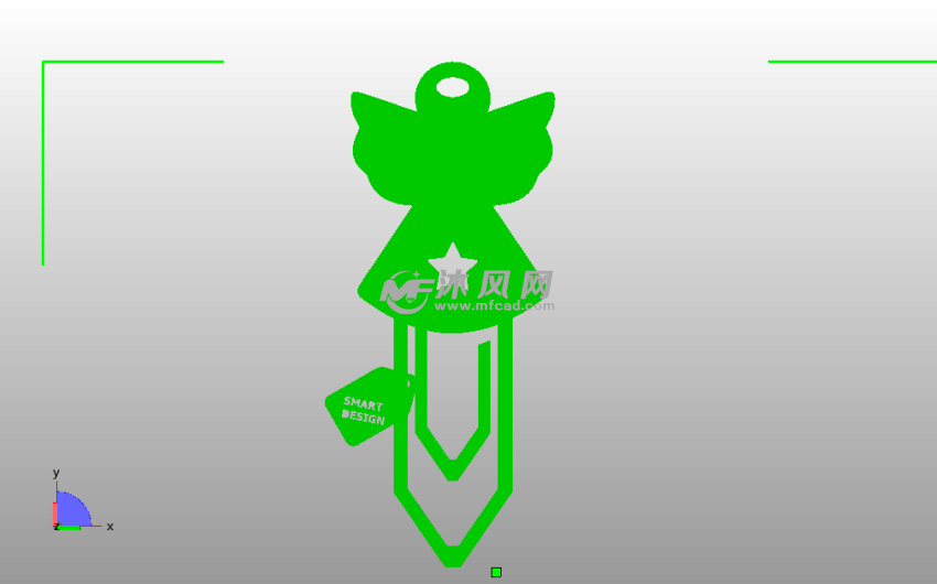 小狐狸书签俯视图