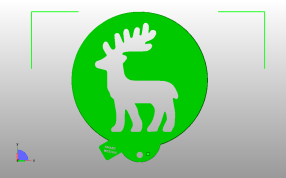 小鹿书签模型俯视图