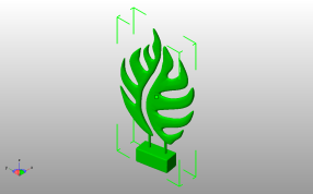 装饰叶子斜视图