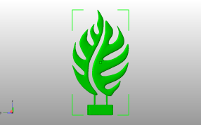 装饰叶子主视图