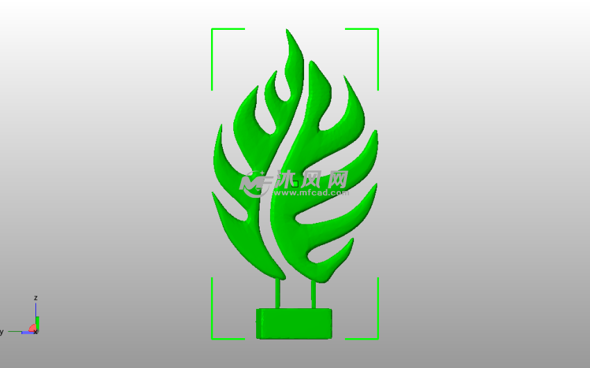 装饰叶子主视图