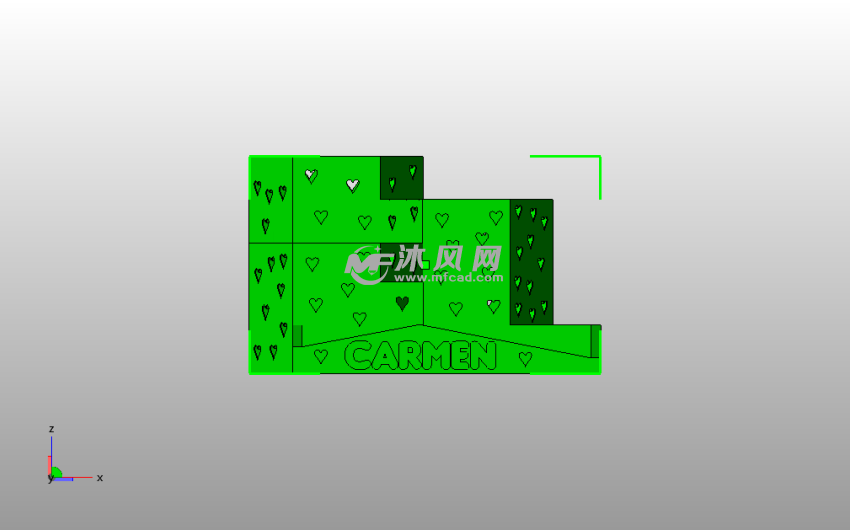  桌面笔筒主视图