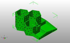  桌面笔筒斜视图