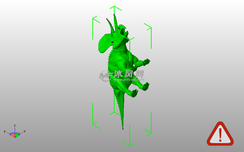 祖尼角龙斜视图