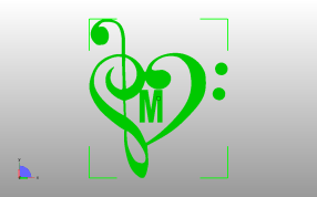 心形音乐符号俯视图