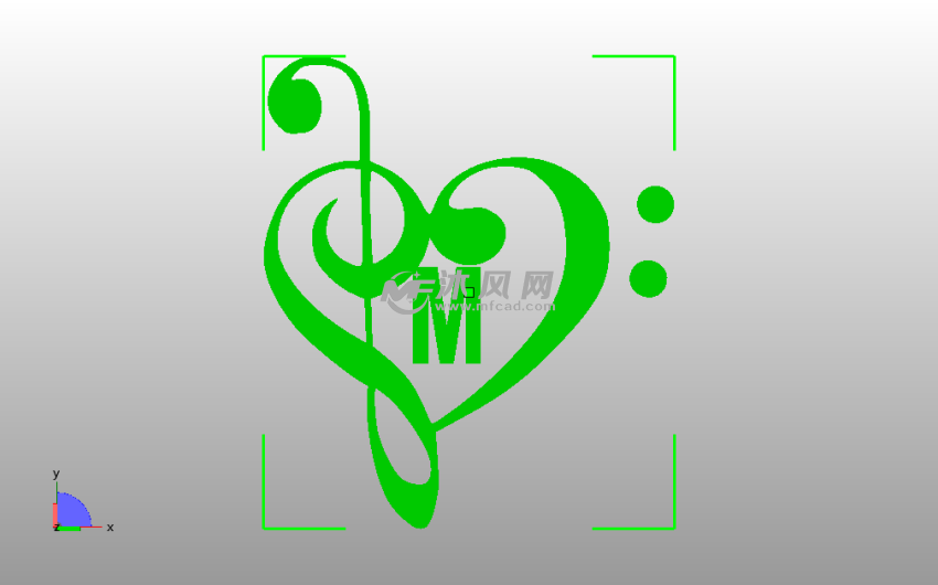 心形音乐符号俯视图