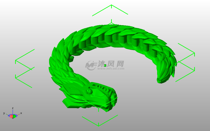 盘龙手镯斜视图