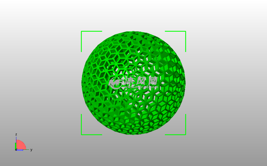 菱形镂空球俯视图