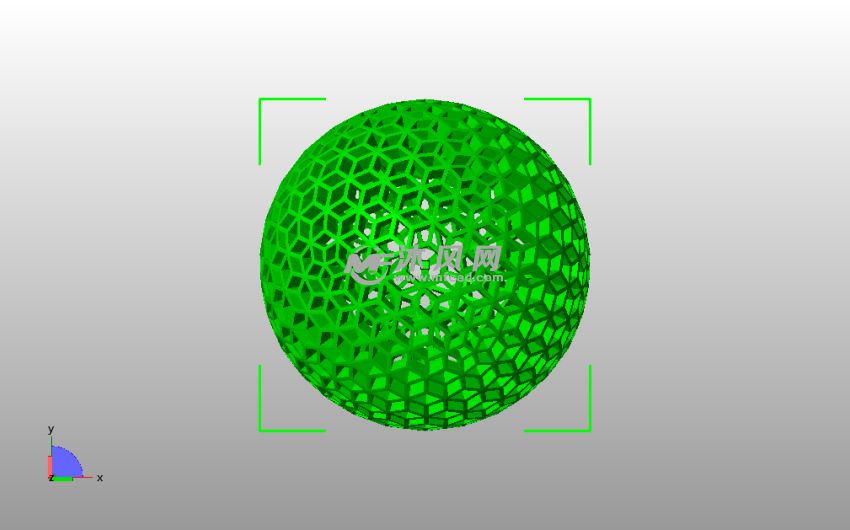 菱形镂空球主视图