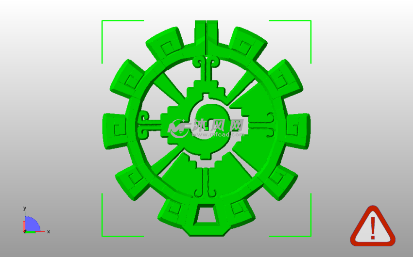 古代罗盘俯视图