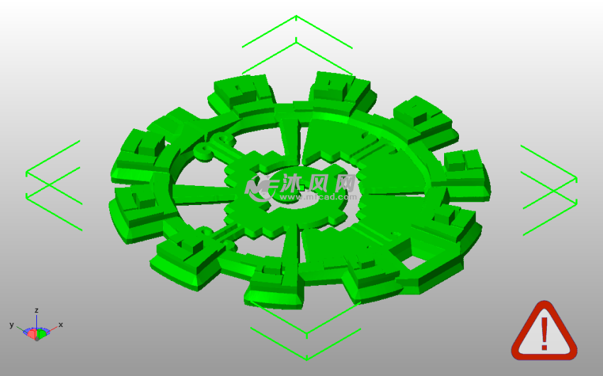 古代罗盘斜视图