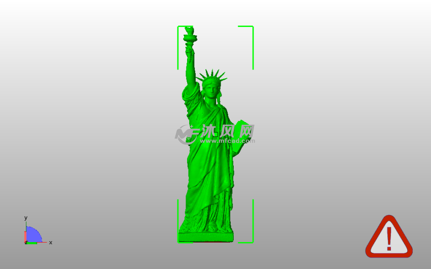 自由女神雕像主视图