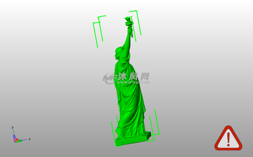 自由女神雕像侧视图