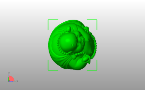 笑佛雕像俯视图