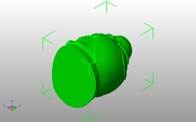 笑佛雕像斜视图