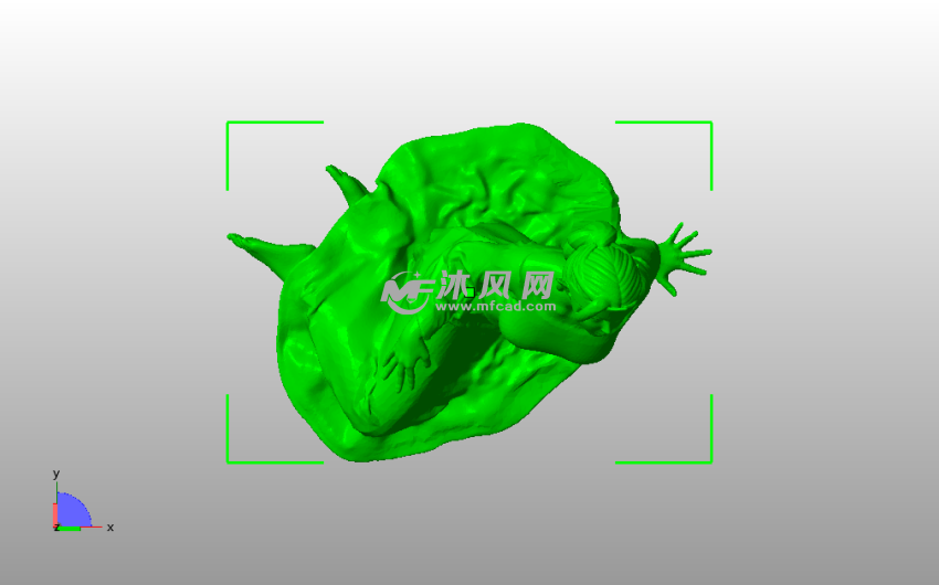 卧姿少女雕像俯视图