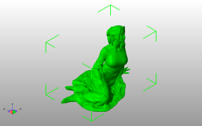 卧姿少女雕像斜视图