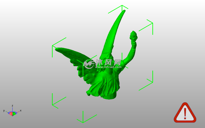 挥着翅膀的女孩上半身斜视图