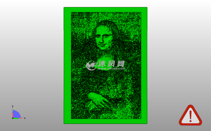 蒙娜丽莎浮雕主视图