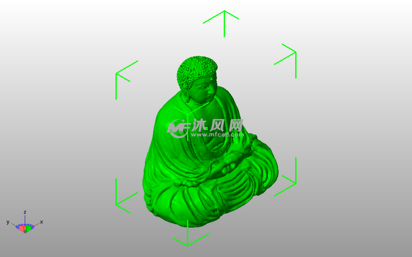 打坐佛祖斜视图