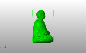 打坐佛祖侧视图