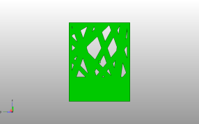 长方体镂空笔筒侧视图