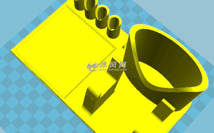 笔筒手机架二合一模型