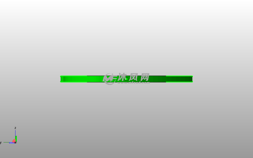 心花吊坠模型侧视图