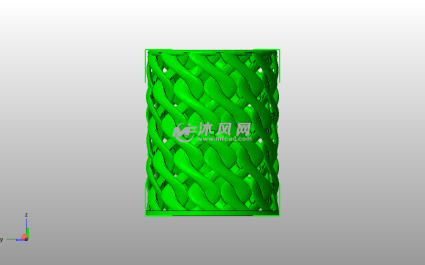  编织笔筒模型主视图