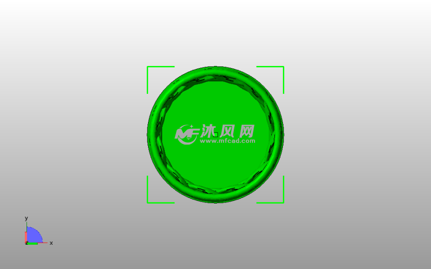  编织笔筒模型俯视图