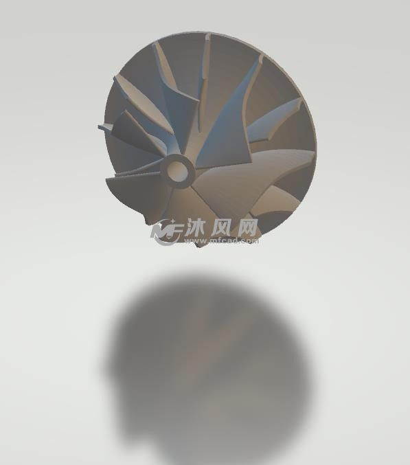 离心风机叶轮结构设计模型正视图