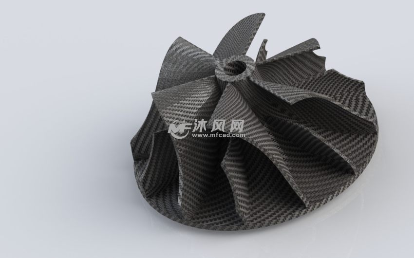 离心风机叶轮结构设计模型（金属色）