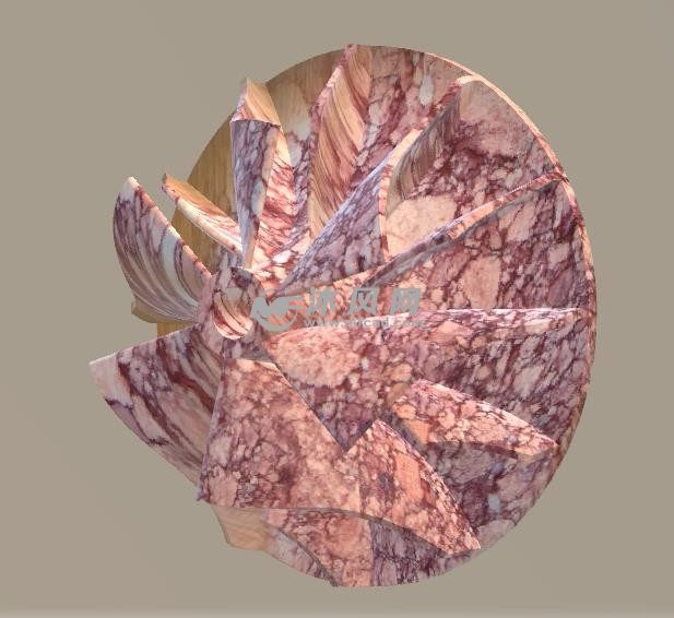 离心风机叶轮结构设计模型（大理石颜色）