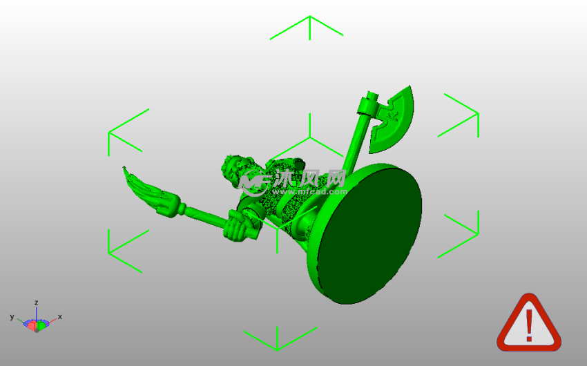  矮人族模型斜视图