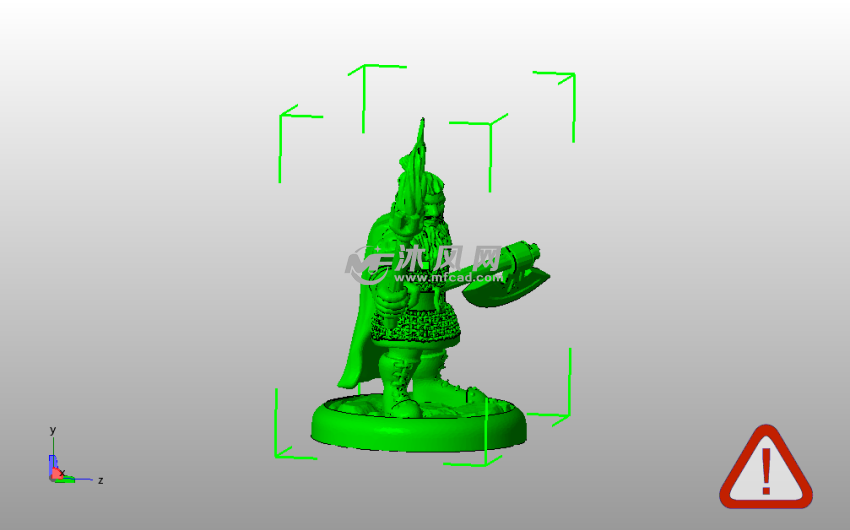  矮人族模型侧视图