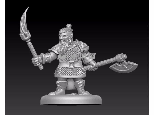  矮人族模型效果图-前