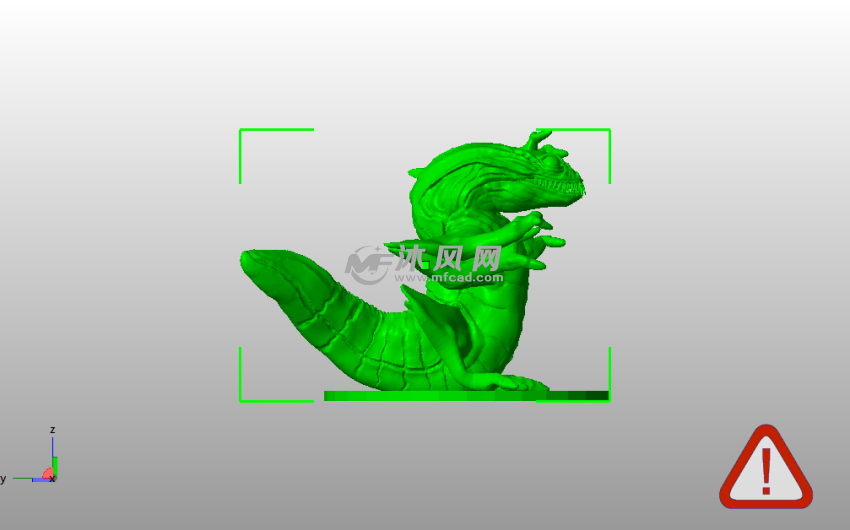 大鳄鱼模型侧视图