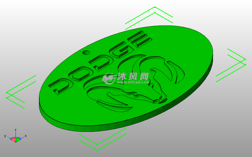 道奇Ram钥匙链斜视图