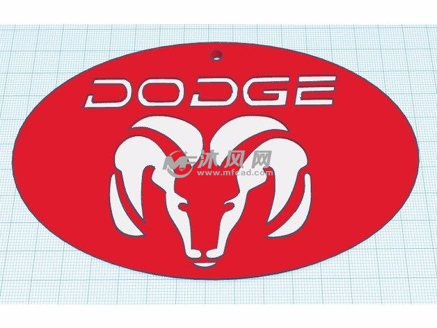 道奇Ram钥匙链效果图