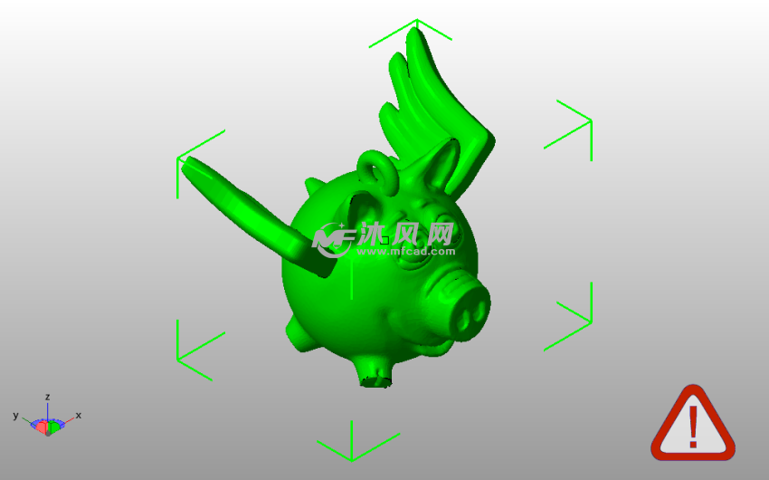 飞翔的小猪斜视图